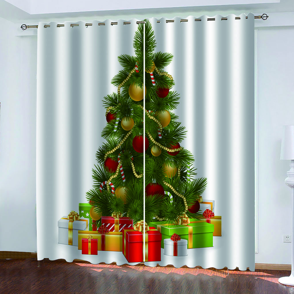 Customized size Luxury Blackout 3D Window Curtains For Living Room black christmas curtains personality curtains, Green