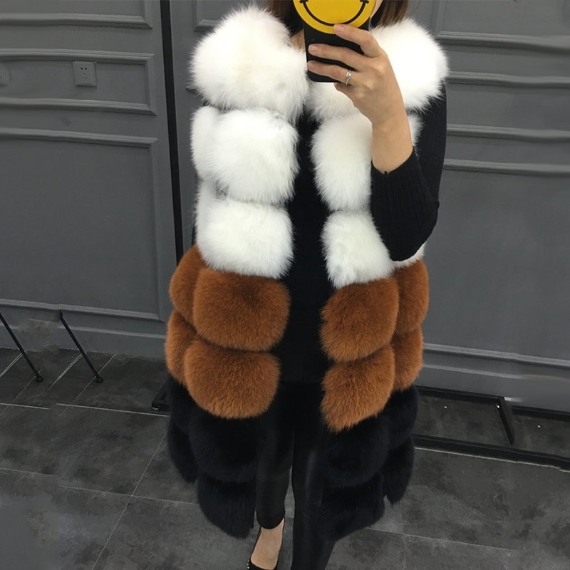 Hot New Faux Fur Vest Coat Winter Sleeveless Jacket Women Fake Fox Fur Patchwork Color Thick Outwear Female Faux Fur Vest 201212, Gray
Hot New Faux Fur Vest Coat Winter Sleeveless Jacket Women Fake Fox Fur Patchwork Color Thick Outwear Female Faux Fur Vest 201212, Gray