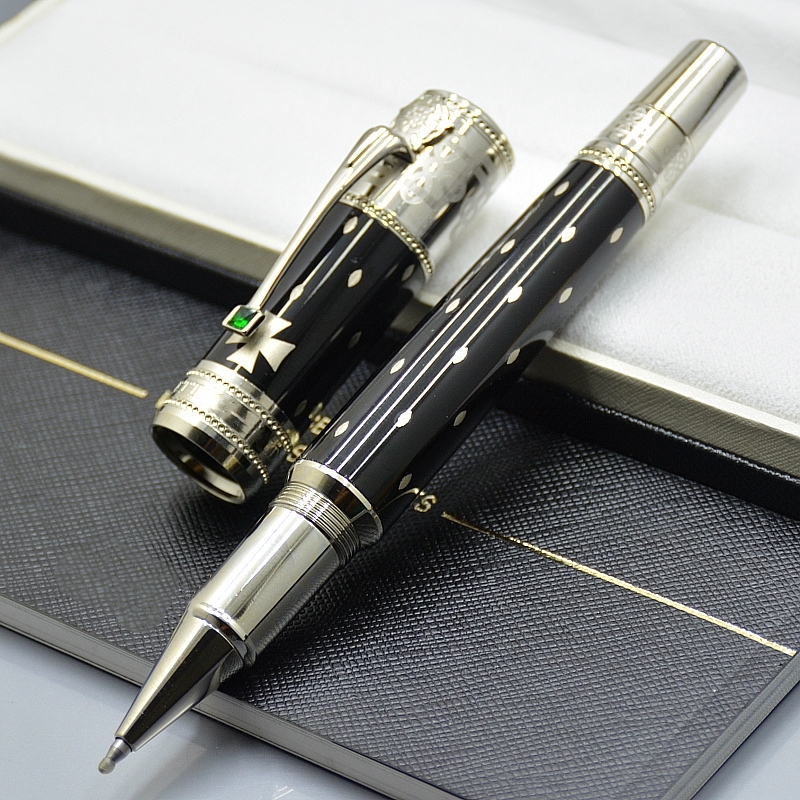 Top High quality Elizabeth Black Titanium Metal Rollerball pen Ballpoint pen Fountain pens Business office Writing supplies with Diamond and serial number clip, As picture show
Top High quality Elizabeth Black Titanium Metal Rollerball pen Ballpoint pen Fountain pens Business office Writing supplies with Diamond and serial number clip, As picture show