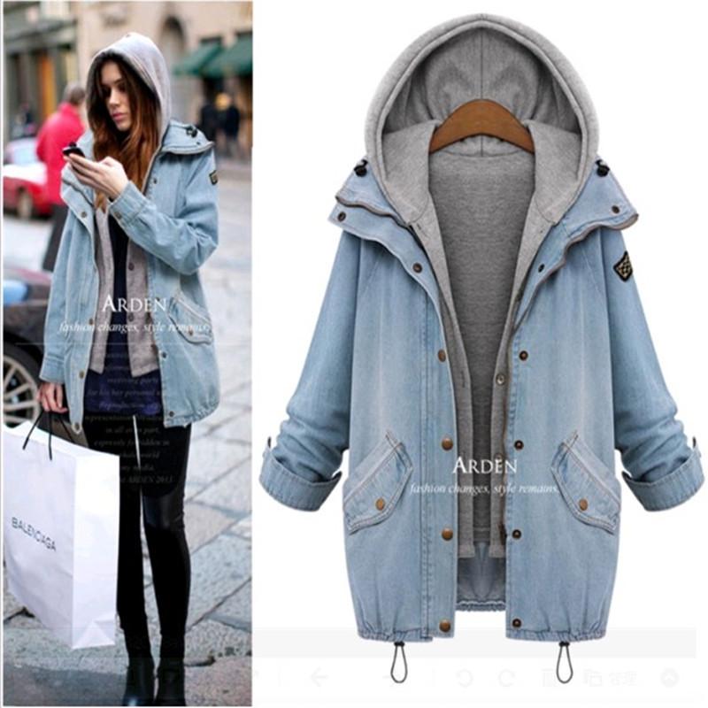 2020 Autumn Winter Two Piece Denim Women Jackets Hoodies And Jeans Coats Loose Plus Ladies Safari Jacket Big Size Jackets, Camel
2020 Autumn Winter Two Piece Denim Women Jackets Hoodies And Jeans Coats Loose Plus Ladies Safari Jacket Big Size Jackets, Camel