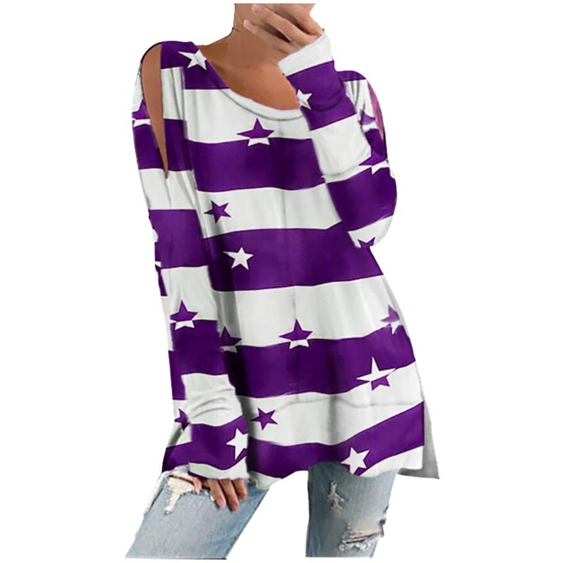 Woman Tshirts Long Sleeve Dew Round Neck Stripe Stars Slit Henley-Shirts Tunic Tops Tshirt Women 2020 mujer camisetas, Black
Woman Tshirts Long Sleeve Dew Round Neck Stripe Stars Slit Henley-Shirts Tunic Tops Tshirt Women 2020 mujer camisetas, Black