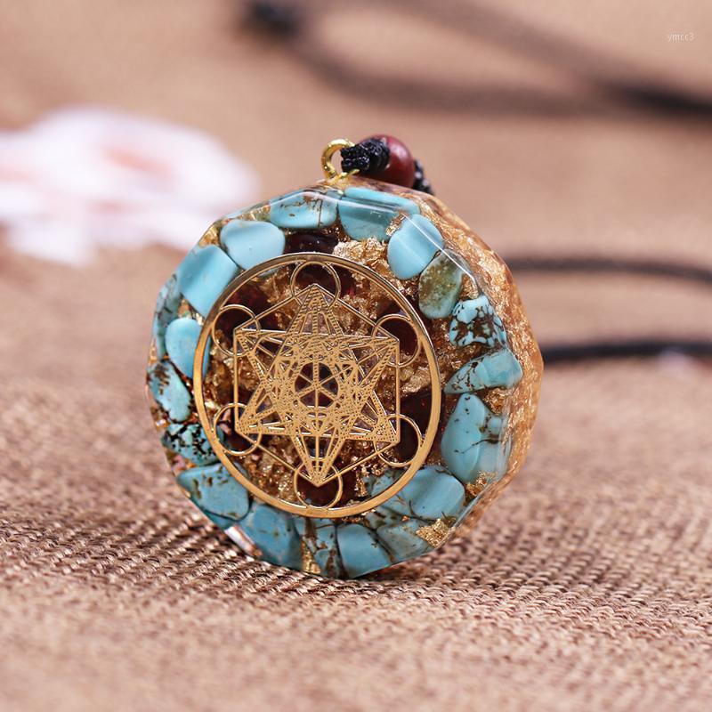 Orgonite Energie Pendentif Metatron Cube Reiki Conscience de l'énergie Promouvoir un test d'autonomie Transport EMF Crystal pendentif1
