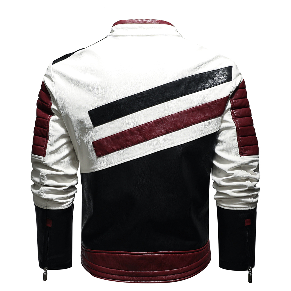 Men's Trendy New Motor Leather Jacket Outwear Men Winter Fashion Casual Biker PU Jacket Coat Man Slim Leather Bomber Jacket 201120