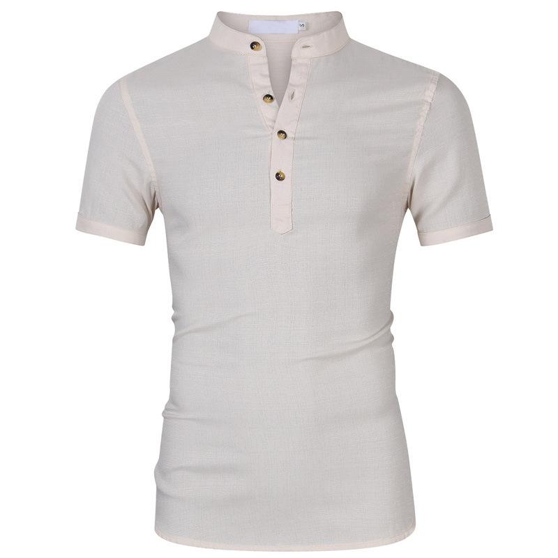 Men' Short Sleeve Shirts Cotton Linen Casual Breathable Comfort Shirt Fashion Style Solid Male Loose Streetwear Stand Collar, Black
Men' Short Sleeve Shirts Cotton Linen Casual Breathable Comfort Shirt Fashion Style Solid Male Loose Streetwear Stand Collar, Black