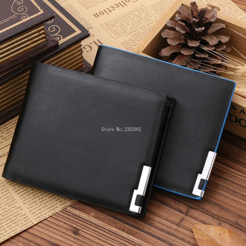 Blevolo New Fashion Men's Short Wallet Korean thin Blue Border Wallet Horizontal PU Simple Style Coin Purse Men 2 Color, Black
Blevolo New Fashion Men's Short Wallet Korean thin Blue Border Wallet Horizontal PU Simple Style Coin Purse Men 2 Color, Black