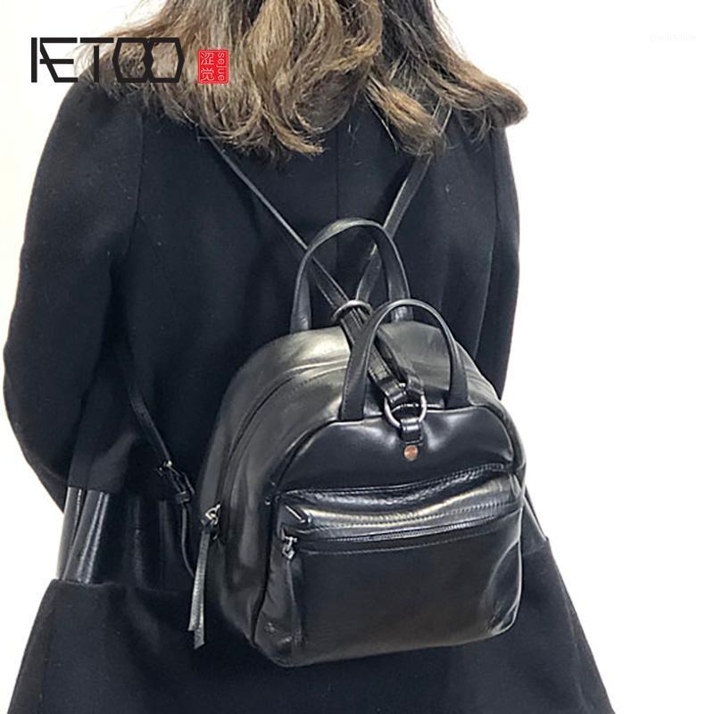 AETOO Hand-planted leather vintage literary women's backpack, head leather shoulder bag, casual trend travel backpack1, Black
AETOO Hand-planted leather vintage literary women's backpack, head leather shoulder bag, casual trend travel backpack1, Black