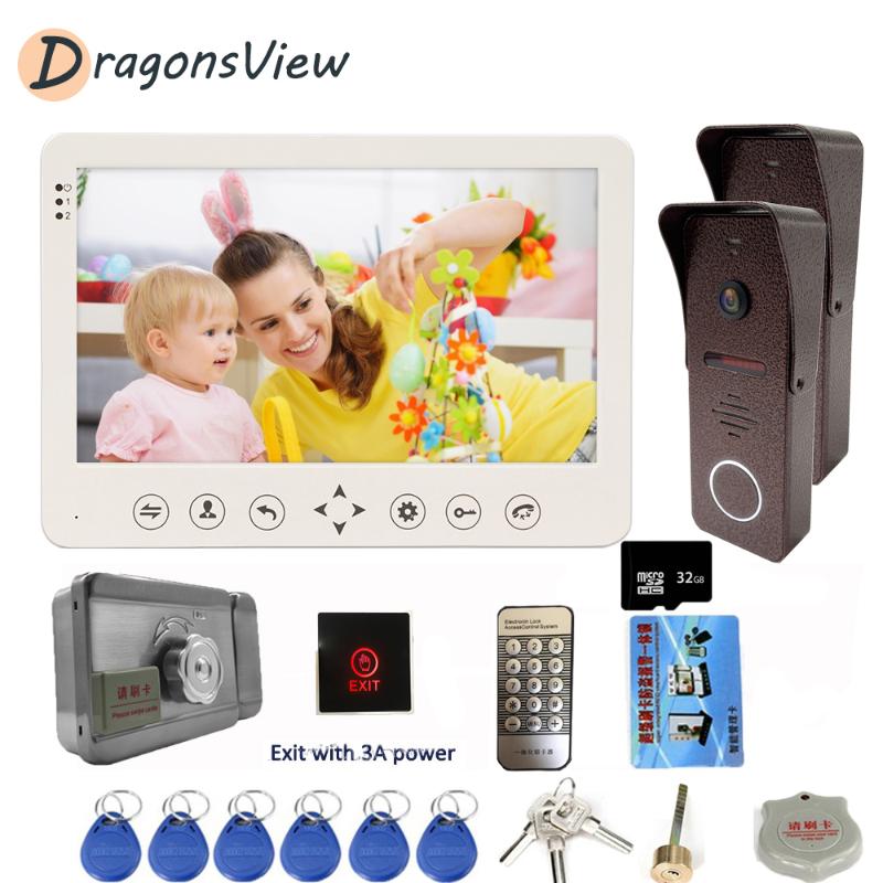 DragonsView Video Intercom with Lock 1200TVL IR 2 Doorbell Camera HD Monitor 32G Memory Card Support Unlock Access Control
DragonsView Video Intercom with Lock 1200TVL IR 2 Doorbell Camera HD Monitor 32G Memory Card Support Unlock Access Control