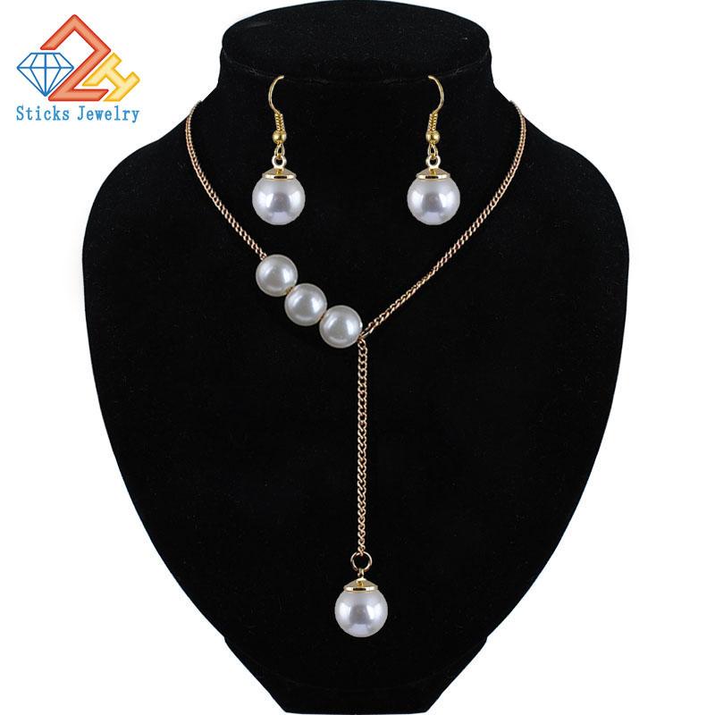 Popular Fashion Wedding Jewelry Gold-color Imitation Pearl Necklace Set for Women Gift
Popular Fashion Wedding Jewelry Gold-color Imitation Pearl Necklace Set for Women Gift