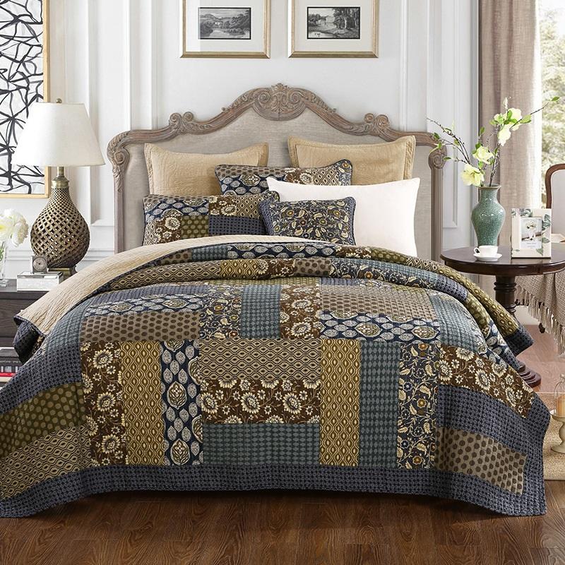 CHAUSUB Patchwork Bedspread Quilt Sets 3-Pieces Vintage Handmade Bed Cover With 2 Pillowcase Queen Size Summer Coverlet, Gray
CHAUSUB Patchwork Bedspread Quilt Sets 3-Pieces Vintage Handmade Bed Cover With 2 Pillowcase Queen Size Summer Coverlet, Gray