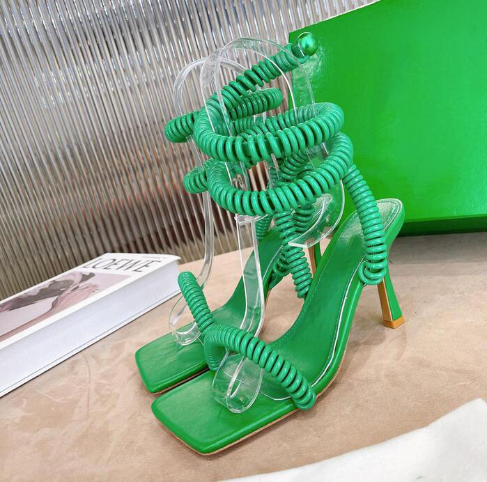 2022 wire stretch sandals Rubber leather spiral sandal Women designer high heels outdoor Shoes Sexy Party Wedding slides Fashion shoe, Color 4
2022 wire stretch sandals Rubber leather spiral sandal Women designer high heels outdoor Shoes Sexy Party Wedding slides Fashion shoe, Color 4