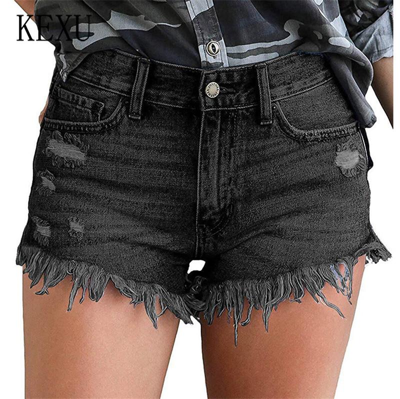 KEXU Denim Shorts Plus Size -XXL Casual Button Pockets Tassel Women Short Jeans, Black
KEXU Denim Shorts Plus Size -XXL Casual Button Pockets Tassel Women Short Jeans, Black