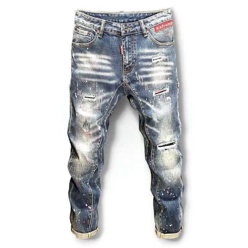 Brand Diesel Jeans Distressed Ripped Biker Hommes Slim Fit Motard Denim Jeans Skinny Ripped Mode Pantalons Designer Hight Quality