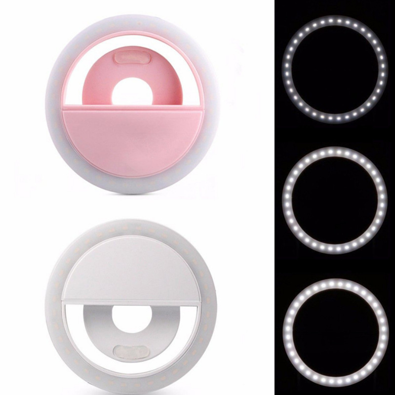 Selfie Ring Mobile Phone Clip Lens Light Lamp Litwod Led Bulbs Emergency Dry Battery For Photo Camera Well Smartphone Beauty