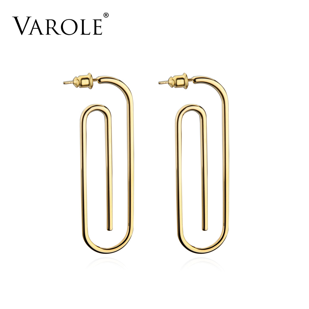 VAROLE Paperclip Minimalist Earrings Dangle Earrings Gold color Earings Drop Earrings For Women Fashion Jewelry Brincos
VAROLE Paperclip Minimalist Earrings Dangle Earrings Gold color Earings Drop Earrings For Women Fashion Jewelry Brincos