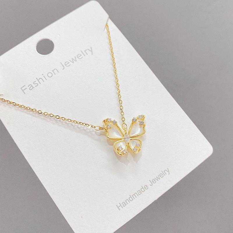 Chains Wholesale Opal Butterfly Necklace Female Choker Chain Ins Indifference Trend Minimalist Trendy Accessories
Chains Wholesale Opal Butterfly Necklace Female Choker Chain Ins Indifference Trend Minimalist Trendy Accessories