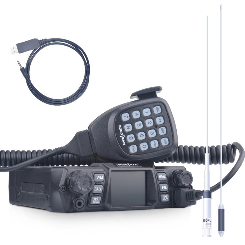 SOCOTRAN 200CH Dual Band 75W/55W Car Radio VHF 136-174MHz UHF 400-480MHz 2 Way Mobile radio with Programming Cable and Antenna
SOCOTRAN 200CH Dual Band 75W/55W Car Radio VHF 136-174MHz UHF 400-480MHz 2 Way Mobile radio with Programming Cable and Antenna