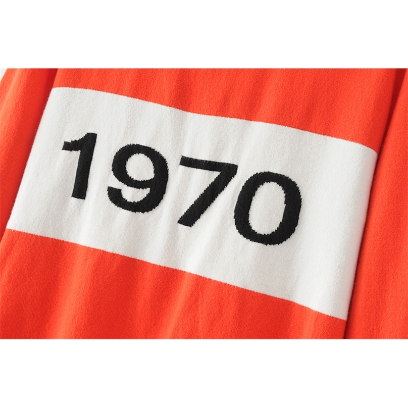Women 1970 letter pullover Long Sleeve Sweater fashion star top Letter 1970 Knitting Tops 201222
