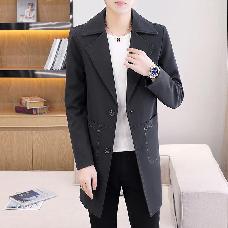 2021 spring and autumn new suit jacket men in the long windbreaker casual Korean version of the trend handsome fashion jacket co, Black
2021 spring and autumn new suit jacket men in the long windbreaker casual Korean version of the trend handsome fashion jacket co, Black