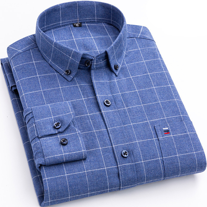 2021 Spring New Men's Cotton Fashion Casual Sanding Plaid Long-sleeved Plus Size Formal Shirt S- Jh7q, 02
2021 Spring New Men's Cotton Fashion Casual Sanding Plaid Long-sleeved Plus Size Formal Shirt S- Jh7q, 02