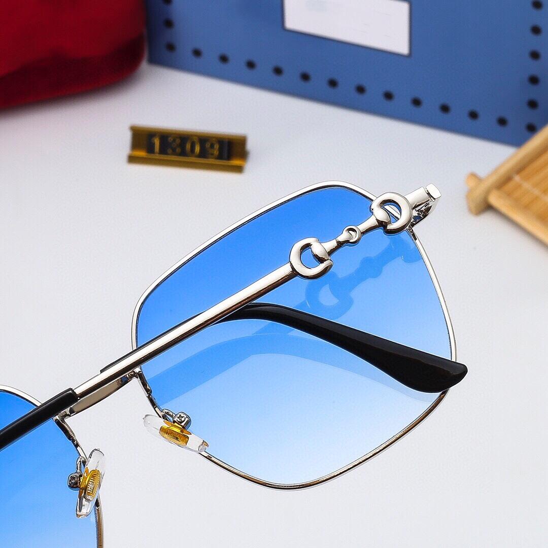 luxury designer sunglasses for men women mirror metal frame pilot sunglass classic vintage eyewear Anti-UV cycling driving 1pcs fashion sun glasses wi