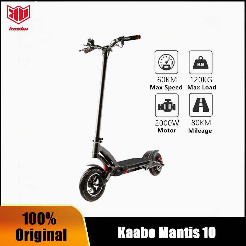 Original Kaabo Mantis 10 dual motor e-scooter 2000W Samsung/LG battery 60V 24.5Ah electric scooter two wheel foldable skateboard
Original Kaabo Mantis 10 dual motor e-scooter 2000W Samsung/LG battery 60V 24.5Ah electric scooter two wheel foldable skateboard