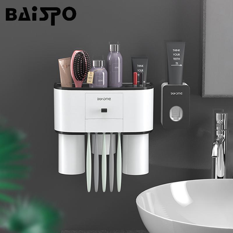 BAISPO Toothbrush Holder Automatic Toothpaste Dispenser Squeezer For Bathroom Storage Rack Wall Mount Bathroom Accessories Sets
BAISPO Toothbrush Holder Automatic Toothpaste Dispenser Squeezer For Bathroom Storage Rack Wall Mount Bathroom Accessories Sets