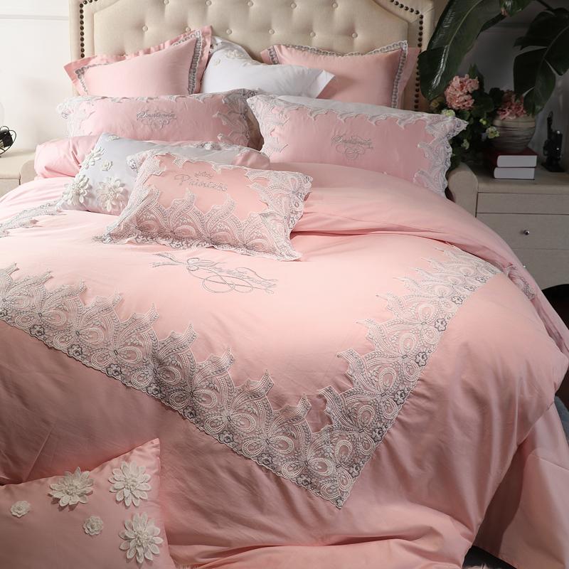 Pink Egyptian Cotton Lace Princess Bedding sets Egyptian Cotton Soft Queen King size Girls Bed set Duvet cover Bed sheet set, Color 2
Pink Egyptian Cotton Lace Princess Bedding sets Egyptian Cotton Soft Queen King size Girls Bed set Duvet cover Bed sheet set, Color 2