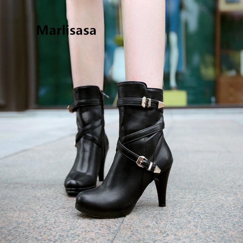 Marlisasa Damskie Buty Women Cute High Quality Black High Heel Boots Lady Comfortable Plus Size 34 to 43 Autumn Boots F2313
Marlisasa Damskie Buty Women Cute High Quality Black High Heel Boots Lady Comfortable Plus Size 34 to 43 Autumn Boots F2313