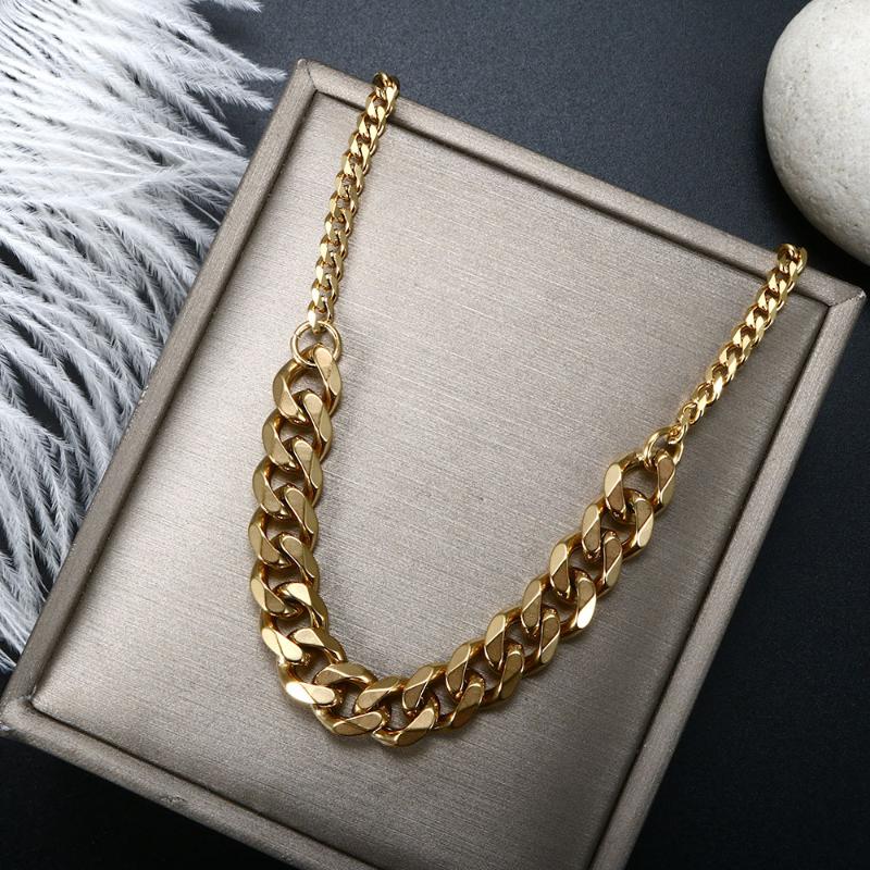 Vintage Mens Cuban Link Chain Necklace Stainless Steel Female Male Punk Thick And Thin Choker Fashion Gold Color Jewelry Gifts
Vintage Mens Cuban Link Chain Necklace Stainless Steel Female Male Punk Thick And Thin Choker Fashion Gold Color Jewelry Gifts