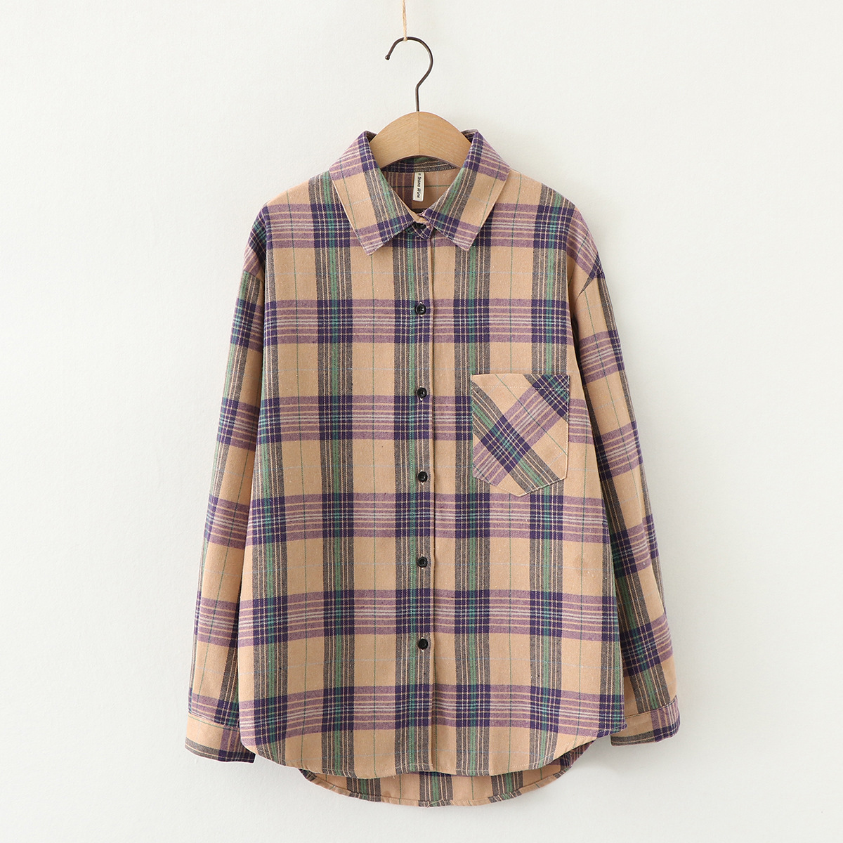 Womens Plaid Shirts Women Blouses And Tops Women's Over-Shirt Tiles Long Sleeve Checked Spring Autumn Lady Plus Size Shirt 201125