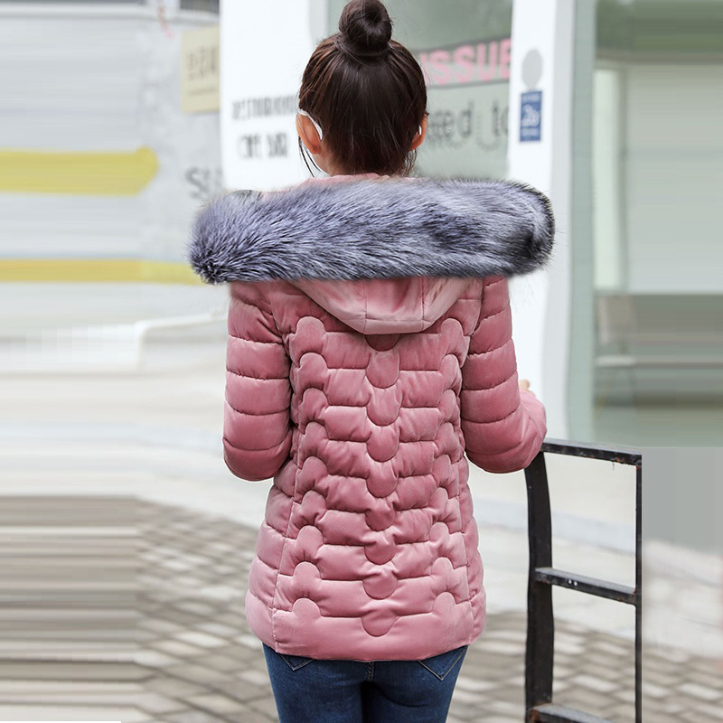 Big Fur Winter Jacket Women Velvet Coat Warm Cotton Padded Parkas Female Jacket Plus Size 4XL Woman Fashion Basic Snow Outerwear 201019
