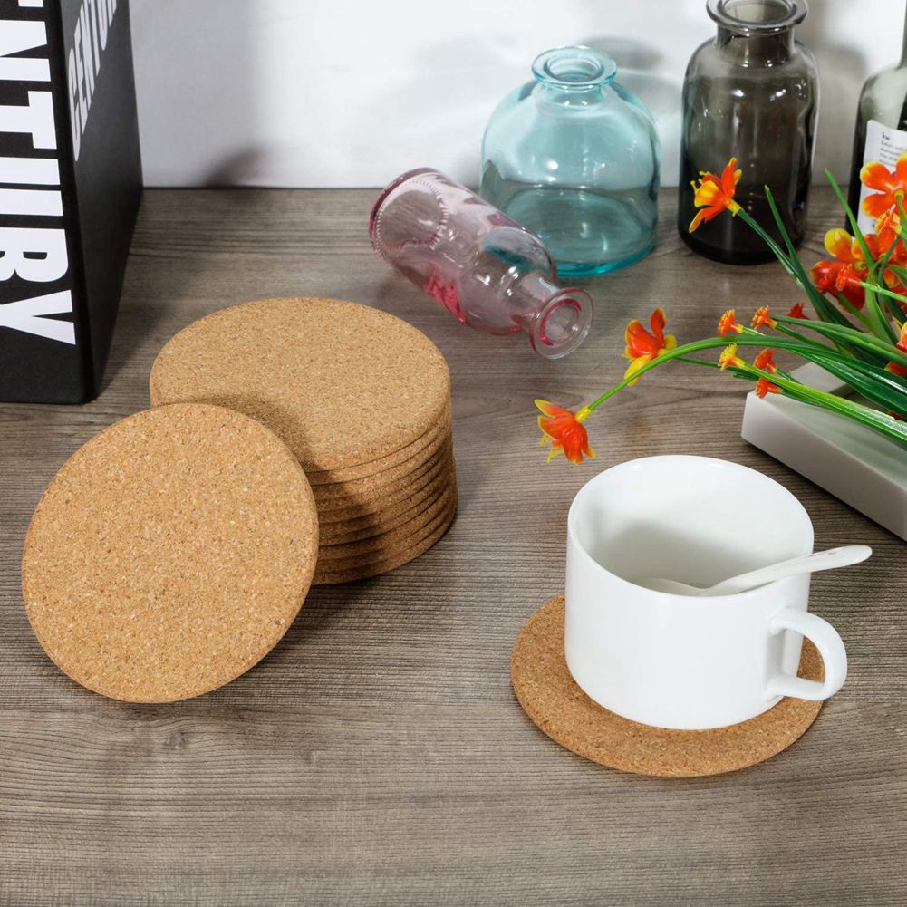 100pcs Cork Coasters Round Edge 1001005mm Mats Pads Wooden CorkCoaster 101005cm Wood Plant CoasterAbsorbent Corked Mat Boar6398683