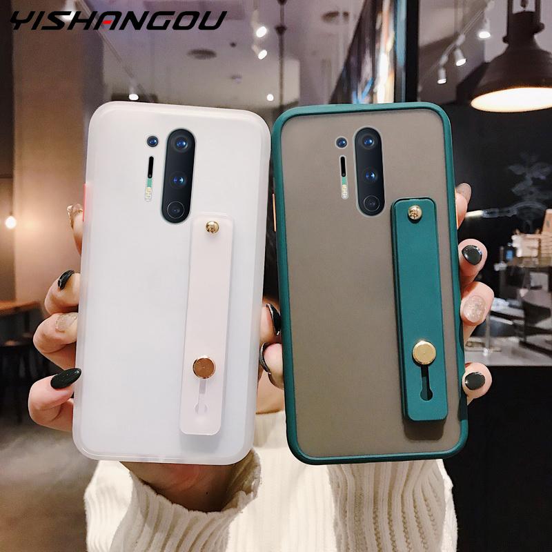 Wrist Strap Phone Holder Case Cover For OnePlus 8 Pro 7 7T 6 6T Matte Clear Back Stand Cover One Plus 7 T Coque Fundas, Matcha green 
Wrist Strap Phone Holder Case Cover For OnePlus 8 Pro 7 7T 6 6T Matte Clear Back Stand Cover One Plus 7 T Coque Fundas, Matcha green