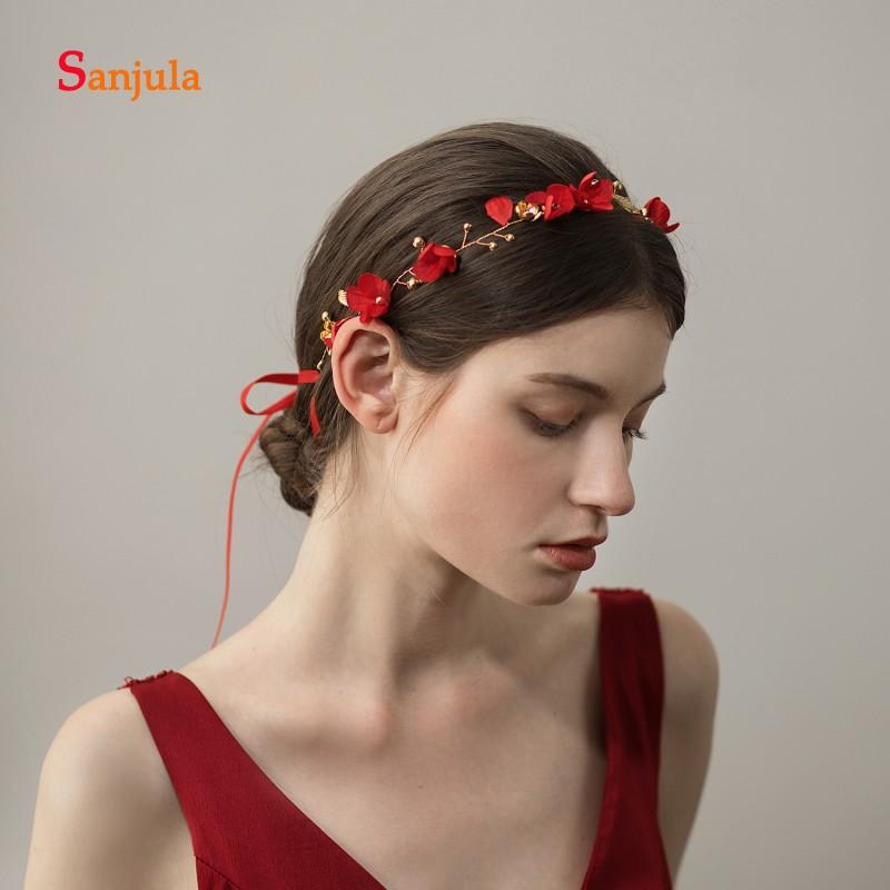 Hair Clips & Barrettes Red Handmade Flowers Ethnic Style Bridal Headband Gold Leaves Beaded Special Wedding Party Head Wear Bruids Haaracces
Hair Clips & Barrettes Red Handmade Flowers Ethnic Style Bridal Headband Gold Leaves Beaded Special Wedding Party Head Wear Bruids Haaracces