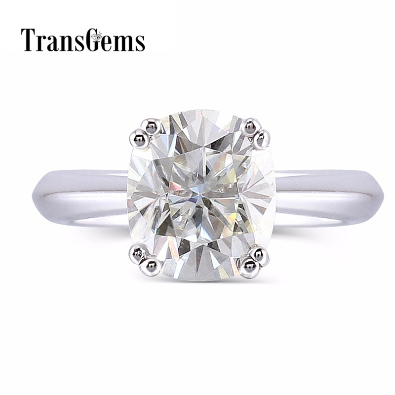 Transgems 2 cts ct 7X8mm Cushion Cut Moissanite Engagement Ring for Women Silver Ring Y200620
Transgems 2 cts ct 7X8mm Cushion Cut Moissanite Engagement Ring for Women Silver Ring Y200620
