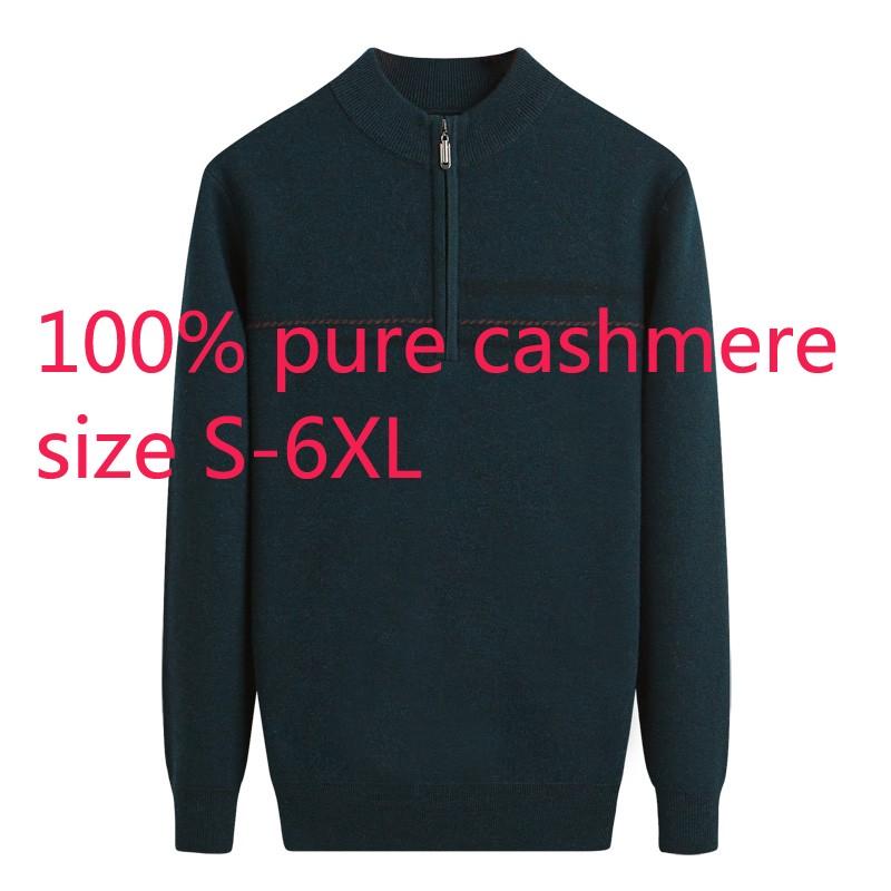 New Fashion High Quality Men Half High Zipper Collar Winter Warm Knitwear 100% Cashmere Casual Thick Sweater Plus Size -5XL 6XL
New Fashion High Quality Men Half High Zipper Collar Winter Warm Knitwear 100% Cashmere Casual Thick Sweater Plus Size -5XL 6XL