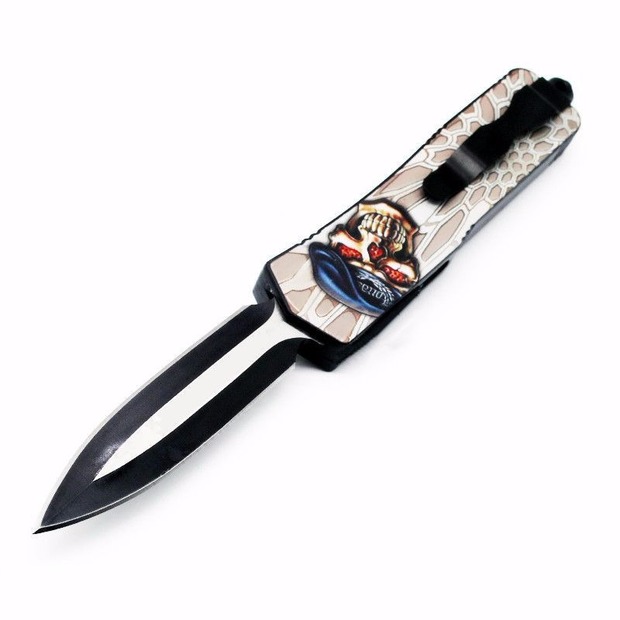 Special forces 440C blade skull handle double action automatic auto folding fixed blade Knife Survival Knife Xmas gift pocket tool
Special forces 440C blade skull handle double action automatic auto folding fixed blade Knife Survival Knife Xmas gift pocket tool