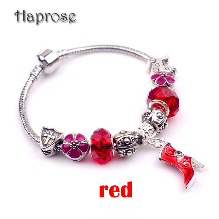 Fashion shoes flower Charm Bracelets for Women With red Murano Glass Beads DIY Jewelry bijoux Bracelet Pulseras Gift
Fashion shoes flower Charm Bracelets for Women With red Murano Glass Beads DIY Jewelry bijoux Bracelet Pulseras Gift
