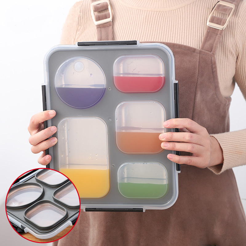 ONEUP Lunch Box Separate Compartments Leakproof Food Is Not MixedThermal Bento Box with Tableware Eco-Friendly Food Container T200709