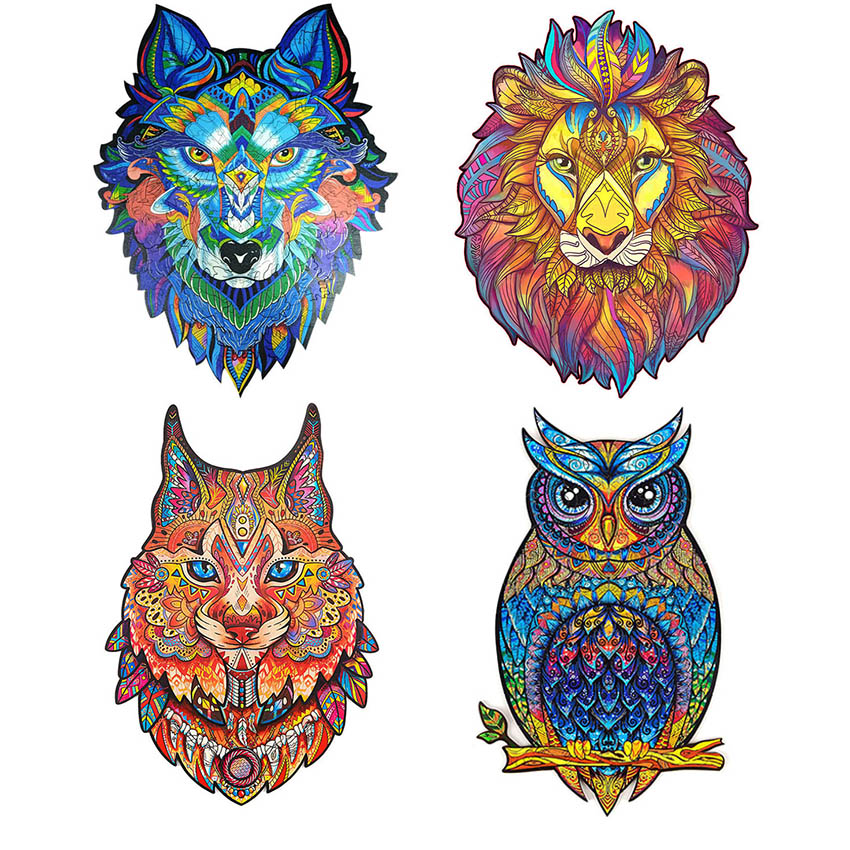 Unique Wooden Animal Jigsaw Puzzles Mysterious Wolf Puzzle Gift For Adults Kids Educational Fabulous Gift Interactive Games Toy
Unique Wooden Animal Jigsaw Puzzles Mysterious Wolf Puzzle Gift For Adults Kids Educational Fabulous Gift Interactive Games Toy