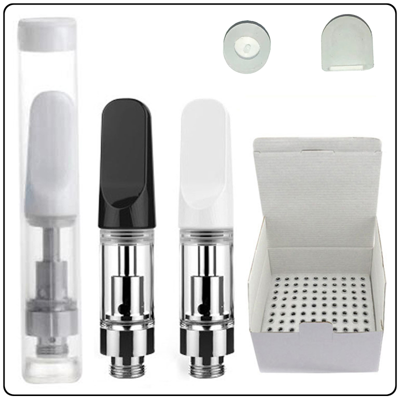 Ceramic Vape Carts 0.5ml 0.8ml 1.0ml Atomizers TH205 Cartridges White/Black 510 Thread Glass Tank With Silicone Cap&Bottom
Ceramic Vape Carts 0.5ml 0.8ml 1.0ml Atomizers TH205 Cartridges White/Black 510 Thread Glass Tank With Silicone Cap&Bottom