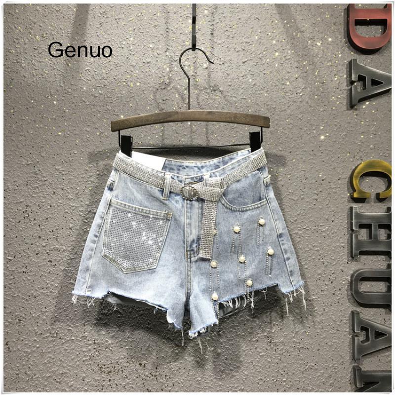 High Waist Rhinestone Beaded Wide Leg Jeans Shorts Women Summer Casual Fashion Denim Shorts Loose Washed Short Jeans Female, White
High Waist Rhinestone Beaded Wide Leg Jeans Shorts Women Summer Casual Fashion Denim Shorts Loose Washed Short Jeans Female, White