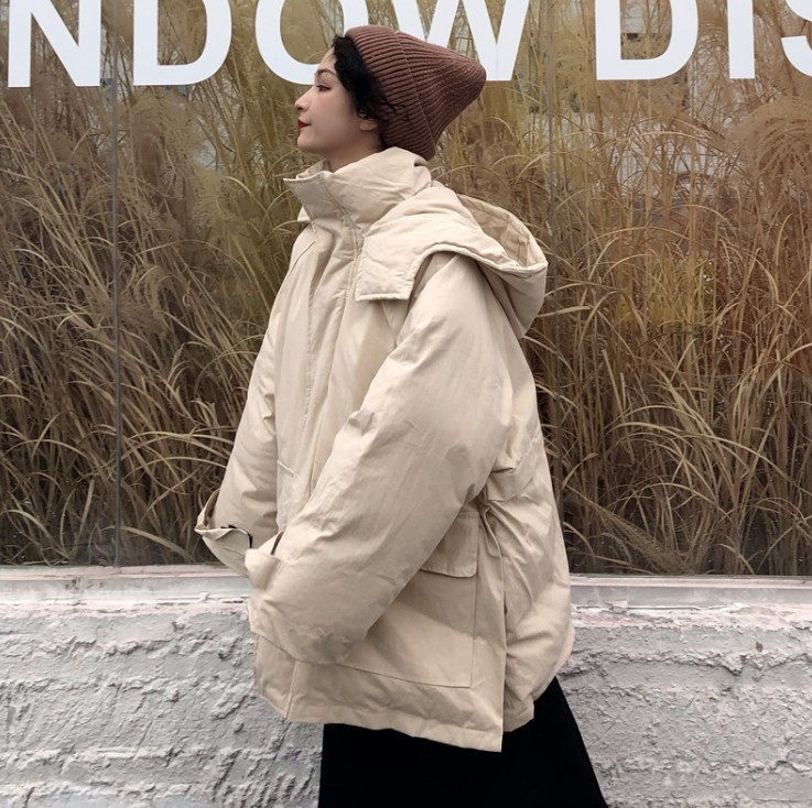 Luck A Oversize Women Parkas Fashion Down Female Hooded Winter Woman Aline Jacket 201029