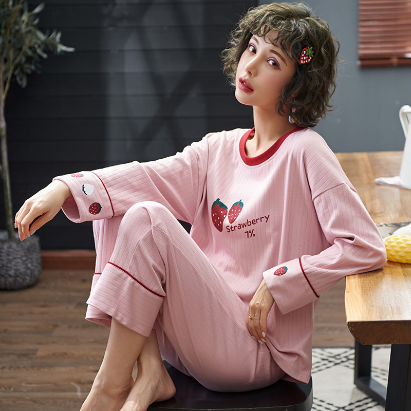 New Spring Sleepwear Sets Kawaii Cartoon Pajama Suit For Women Soft Cotton Ladies Home Wear Large Size Pijama Pyjama girl M-4XL 201027wtt