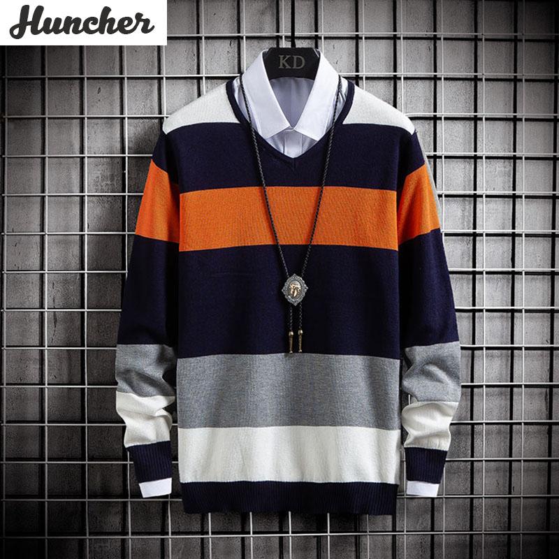 Huncher Mens Knitted Sweater Men 2020 Autumn Slim Fit Casual Pullover Korean Fashion Vintage Patchwork Black Sweaters For Men, Blue sweater men
Huncher Mens Knitted Sweater Men 2020 Autumn Slim Fit Casual Pullover Korean Fashion Vintage Patchwork Black Sweaters For Men, Blue sweater men