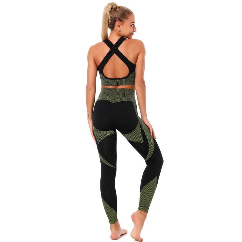 Women Seamless Finess Yoga Set Clothes Hip-lifting Elastic Running Workout Sportswear High Waist Pants Leggings Gym Yoga Suits, Green
Women Seamless Finess Yoga Set Clothes Hip-lifting Elastic Running Workout Sportswear High Waist Pants Leggings Gym Yoga Suits, Green
