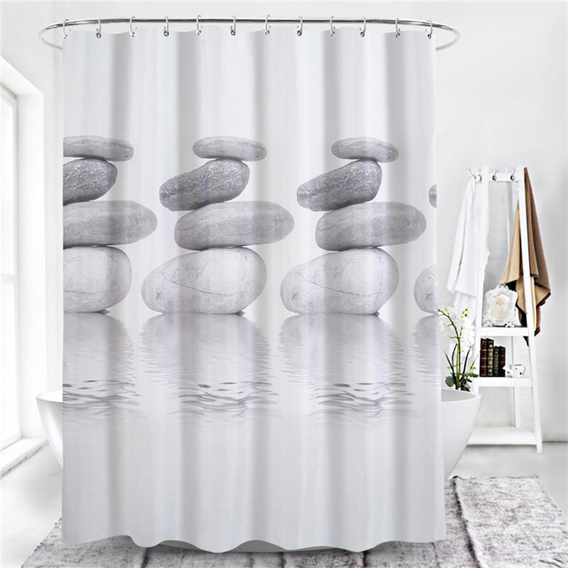 180*180cm Polyester Stone Dacron Printing Thickening Bathroom Curtains Shower Curtain Waterproof Bathroom Accessories