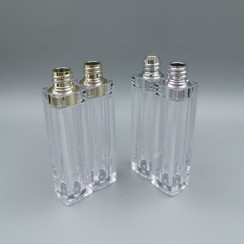 8ml Lipgloss Square Plastic Box Containers Empty Bottles Rose Gold Lipgloss Tube Eyeliner Eyelash Container Mini Lip Gloss Split B5913443