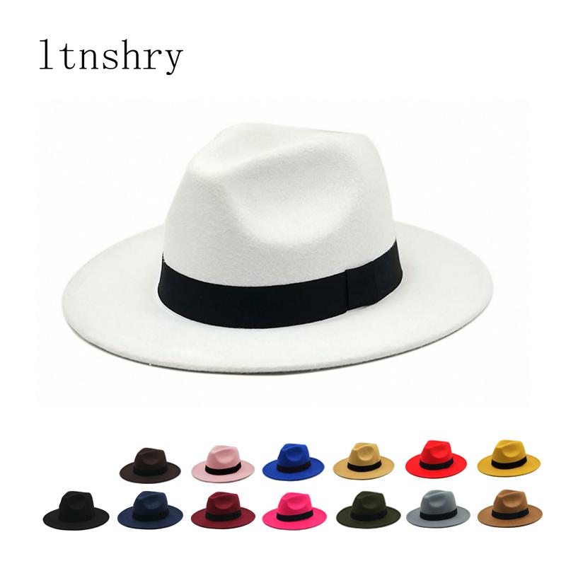 Witner Autumn for Woman Vintage Fedora Men Wool Wide Brim Top Hat Chapeau white Black Hat Bowler Ladies women's Jazz Hats
Witner Autumn for Woman Vintage Fedora Men Wool Wide Brim Top Hat Chapeau white Black Hat Bowler Ladies women's Jazz Hats