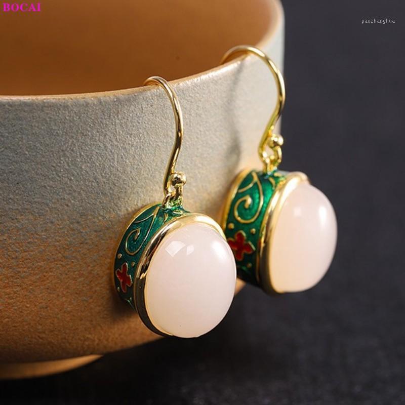 100% S925 Sterling Silver Earrings Jade Enamel Thai Burnting Blue Jewelry Pure Argentum Gemstone Women's Ear Drop Dangle & Chandelier
100% S925 Sterling Silver Earrings Jade Enamel Thai Burnting Blue Jewelry Pure Argentum Gemstone Women's Ear Drop Dangle & Chandelier